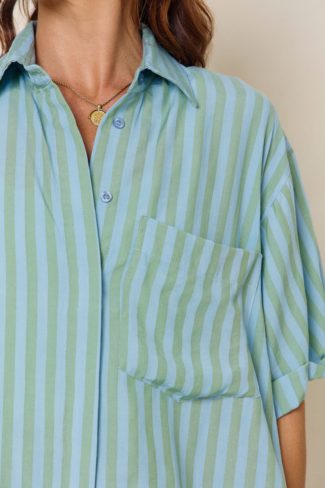 Harper Stripe Shirt - Blue