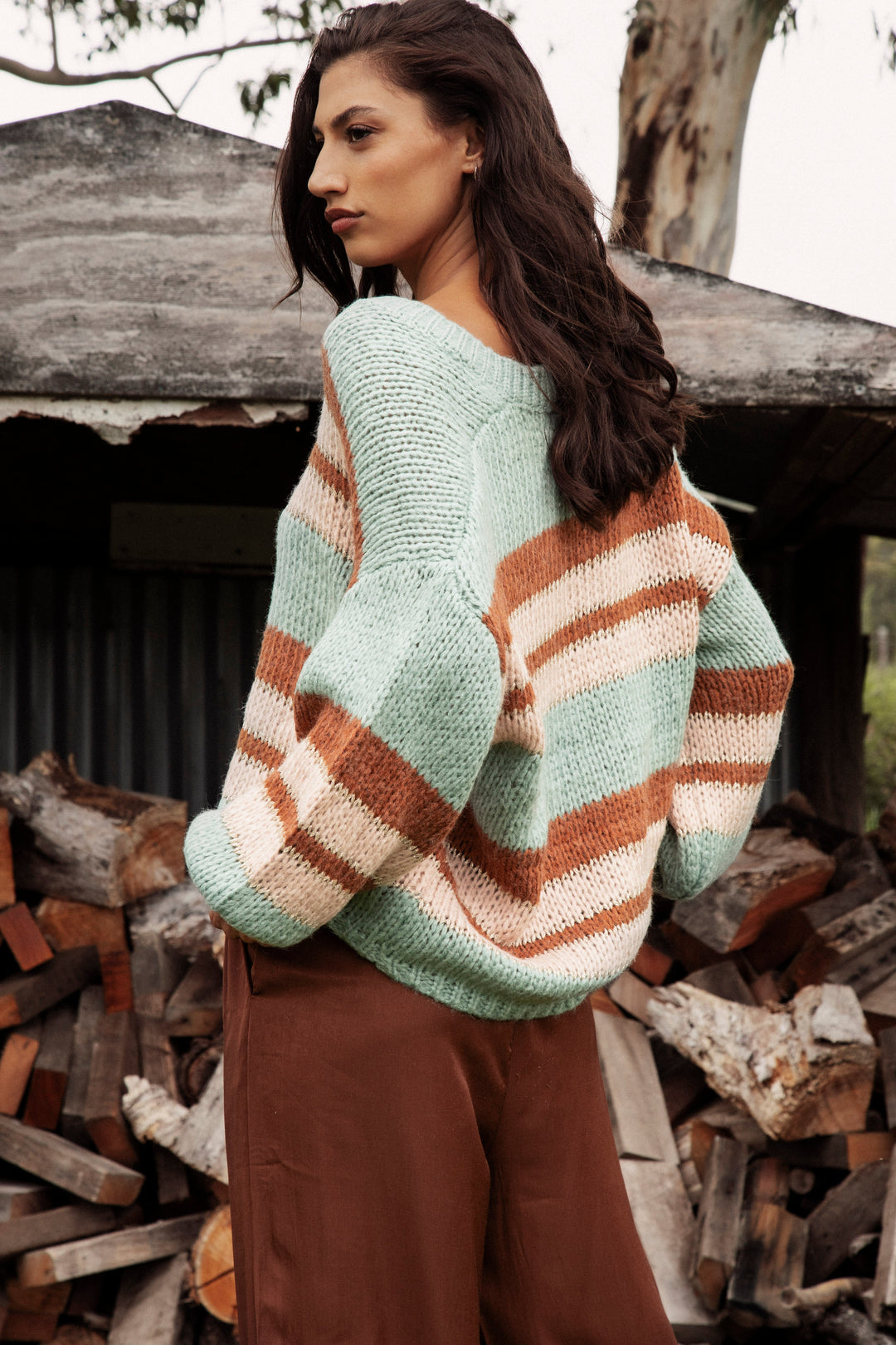 Soren V-Neck Jumper - Pistachio