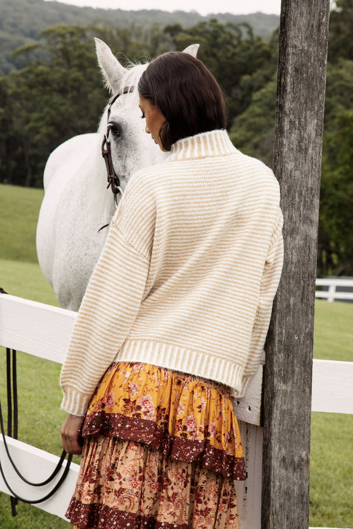 Tilly Knit - Chai Stripe