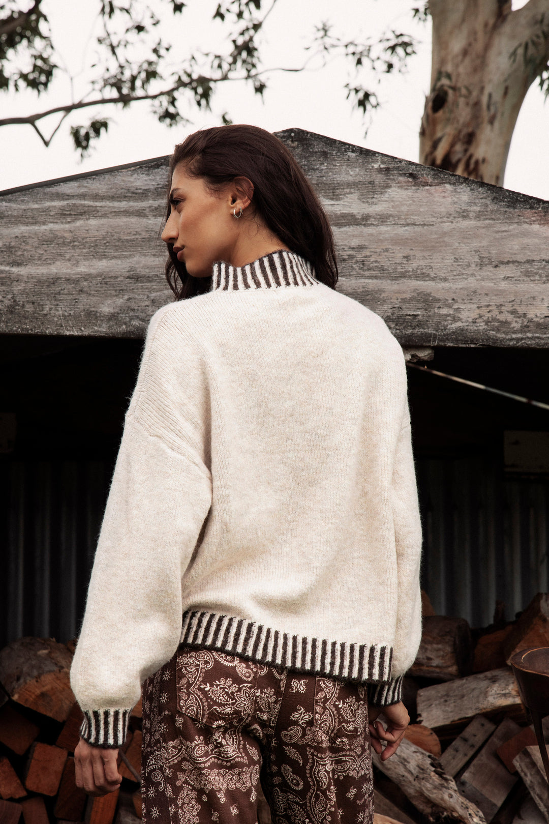 Tilly Knit - Chocolate Stripe