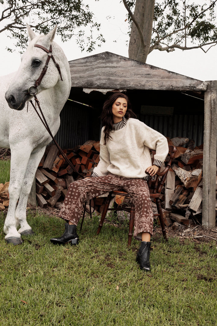 Tilly Knit - Chocolate Stripe