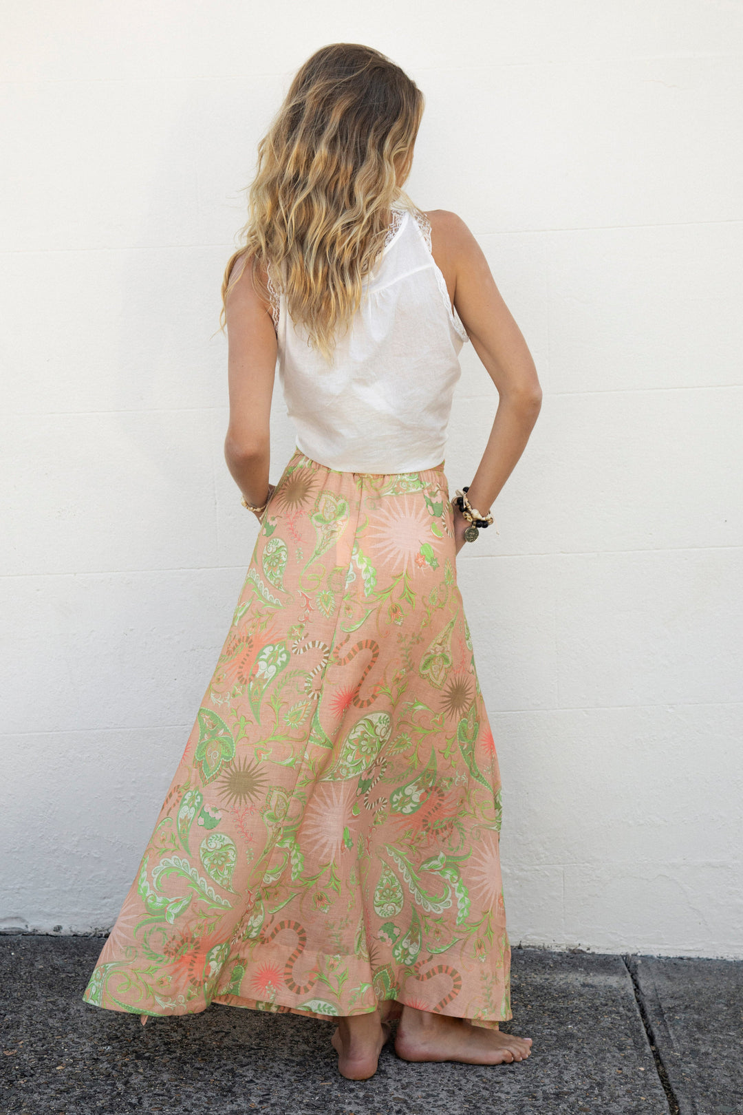 Xanadu Linen Skirt - Blush