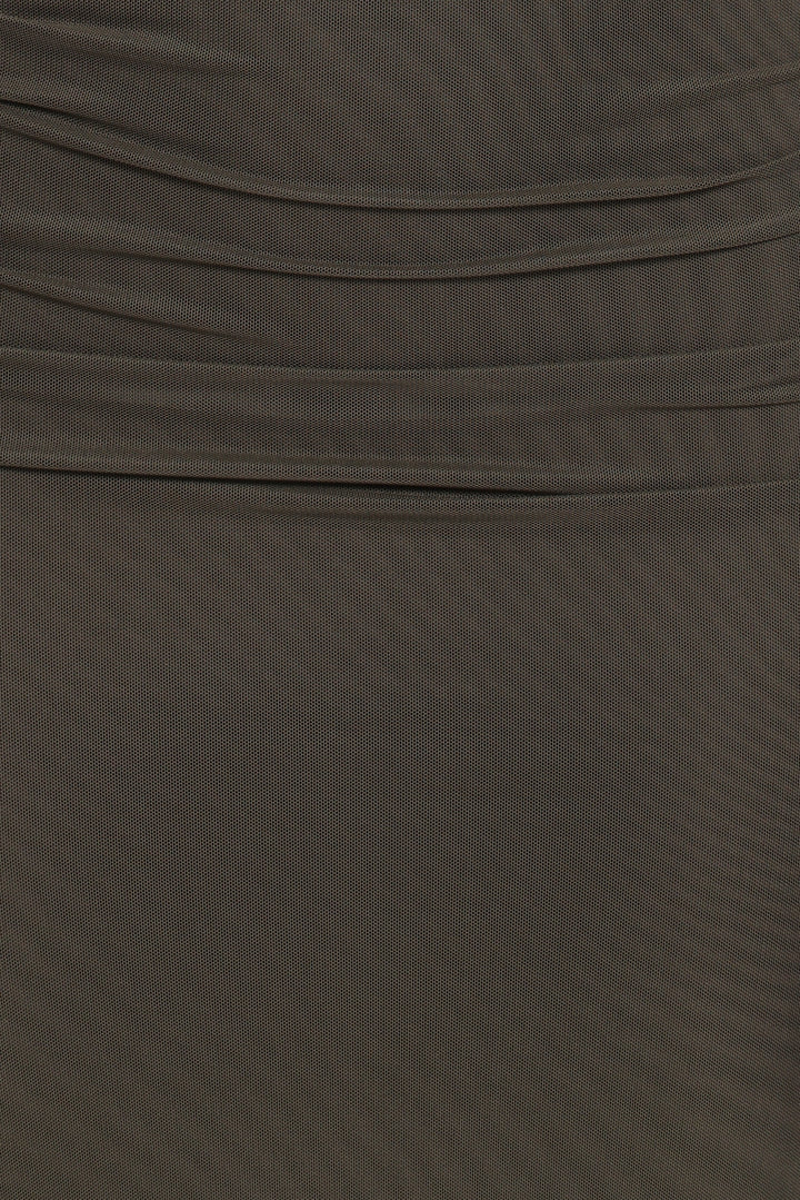 Abbie Off Shoulder Maxi Dress - Olive