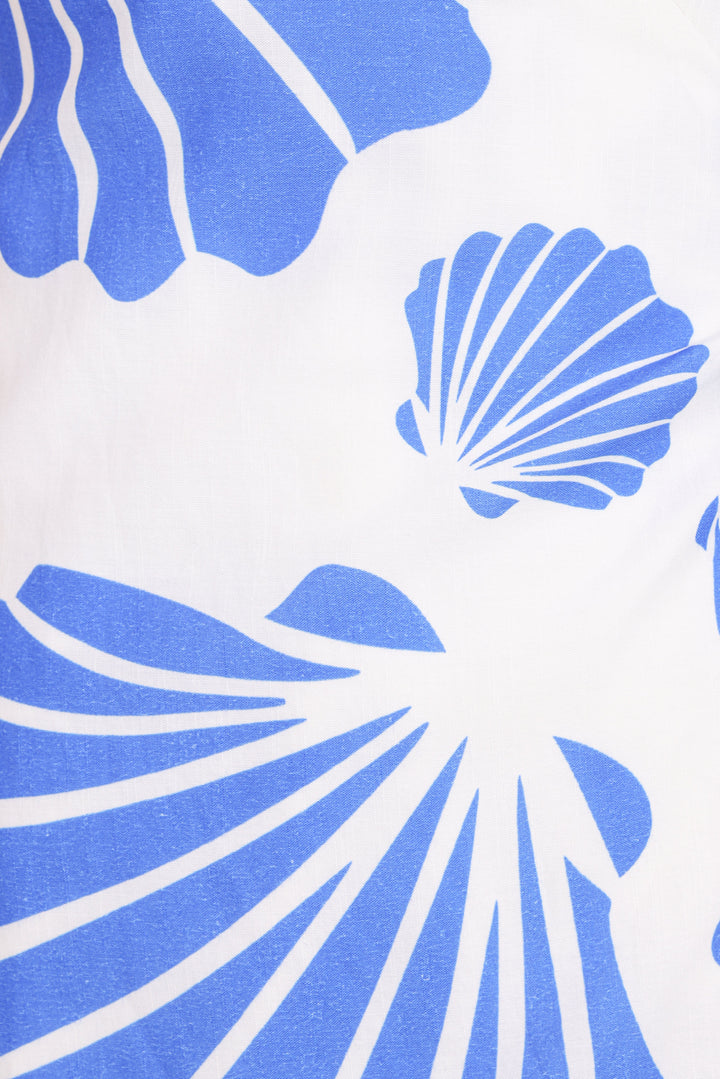 Alara Wrap Mini Dress - Blue Shell
