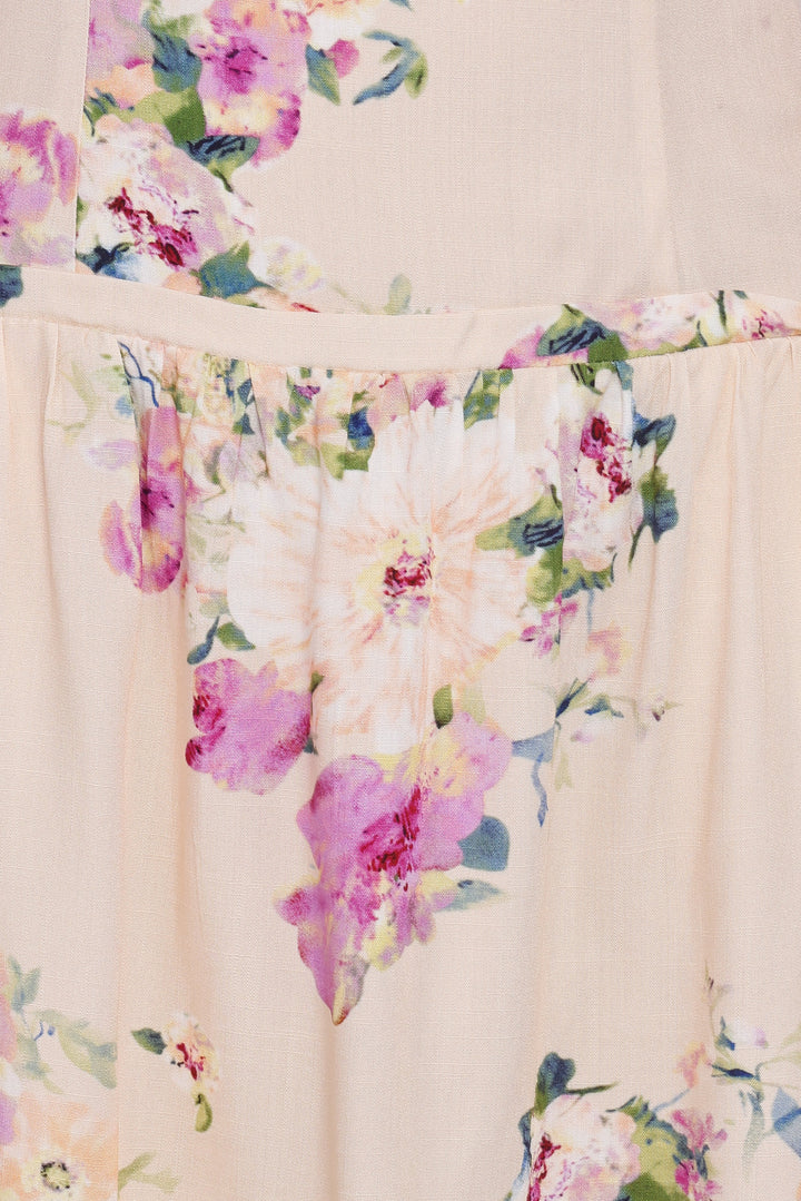 Albon Mini Dress - Cream Floral