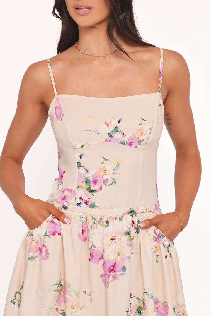 Albon Mini Dress - Cream Floral