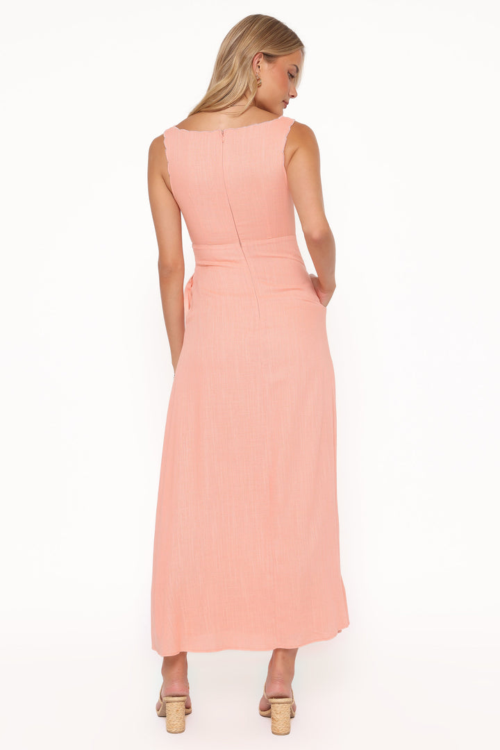 Amalie Maxi Dress - Pastel Peach
