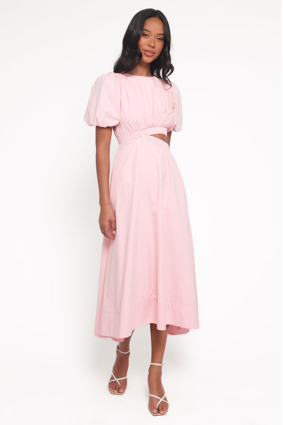 Aminah Puff Sleeve Dress - Pink
