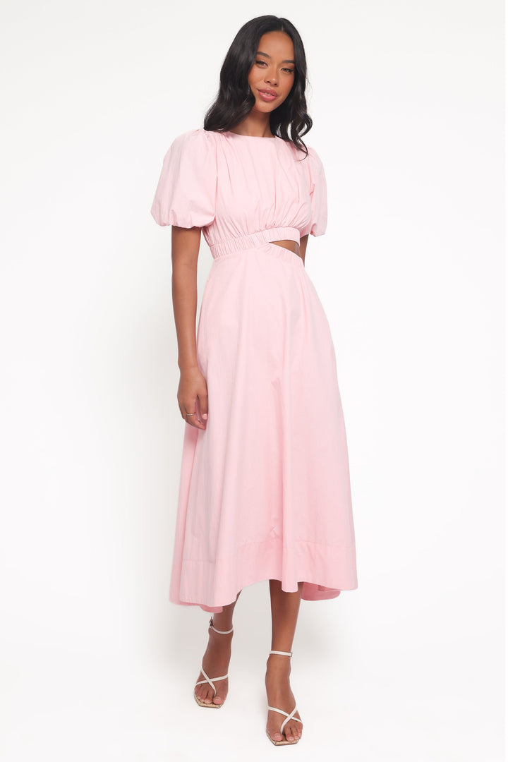 Aminah Puff Sleeve Dress - Pink