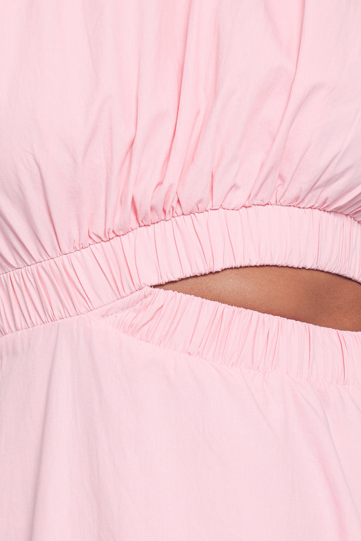 Aminah Puff Sleeve Dress - Pink