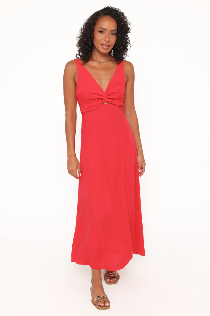 Archer Midi Dress - Red