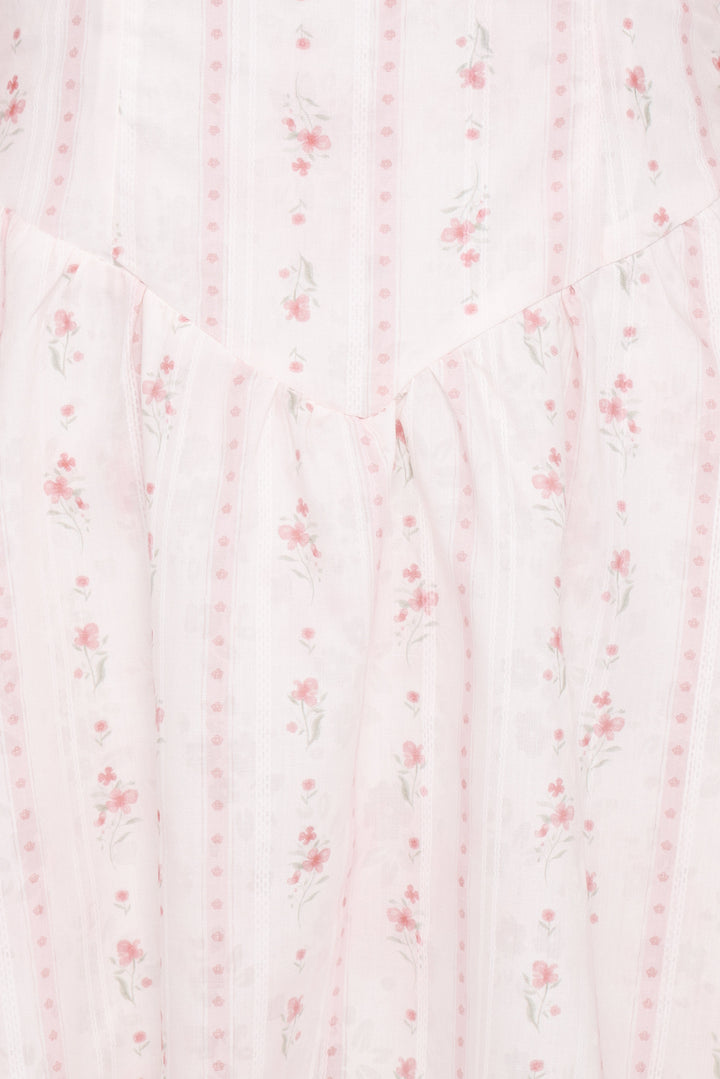 Athena Mini Dress - White Floral