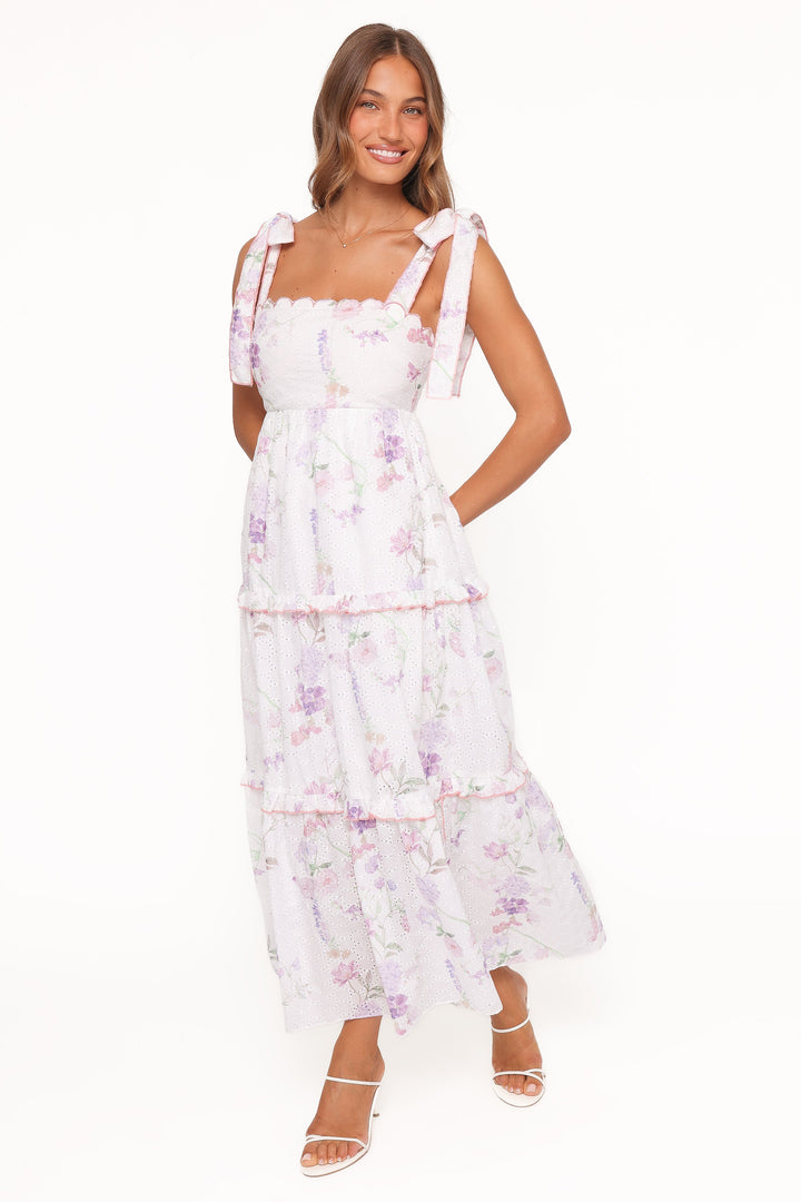 Aurelia Maxi Dress - Purple Floral