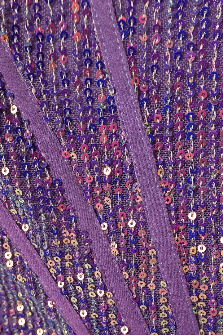 Avril Sequin Mini Dress - Purple