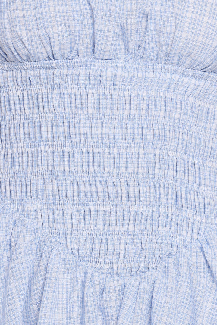 Ayla Mini Dress - Blue Gingham