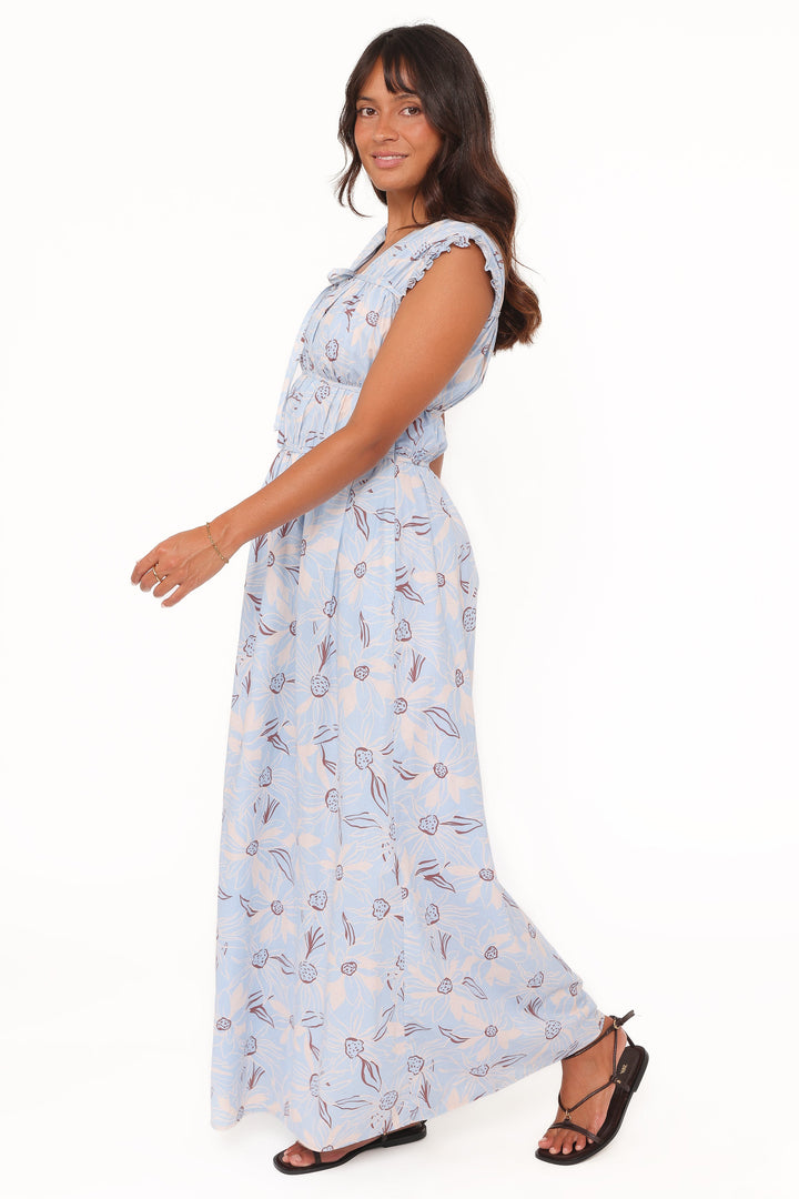 Bancroft Maxi Dress - Blue Flannel Floral