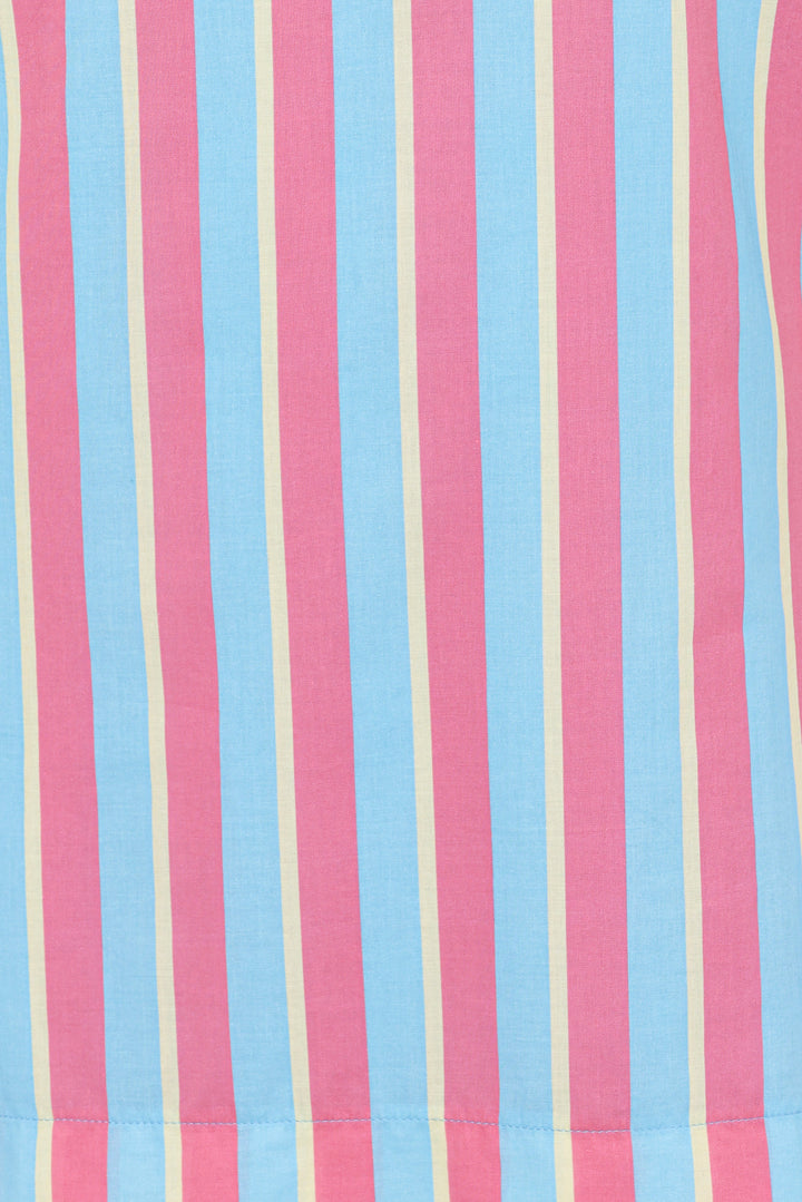 Benito Mini Dress - Aqua Pink Stripe
