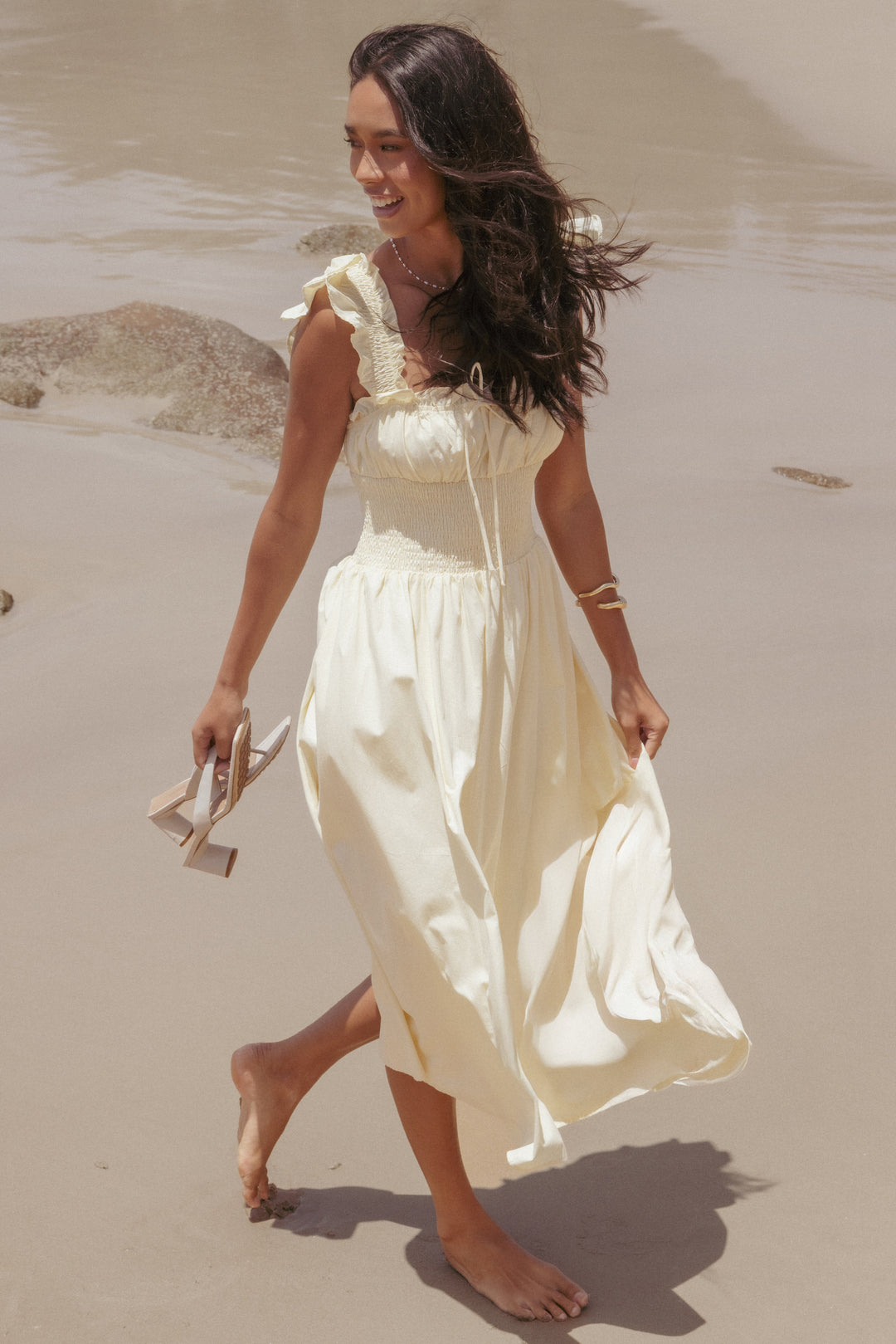 Bronte Midi Dress - Butter Yellow