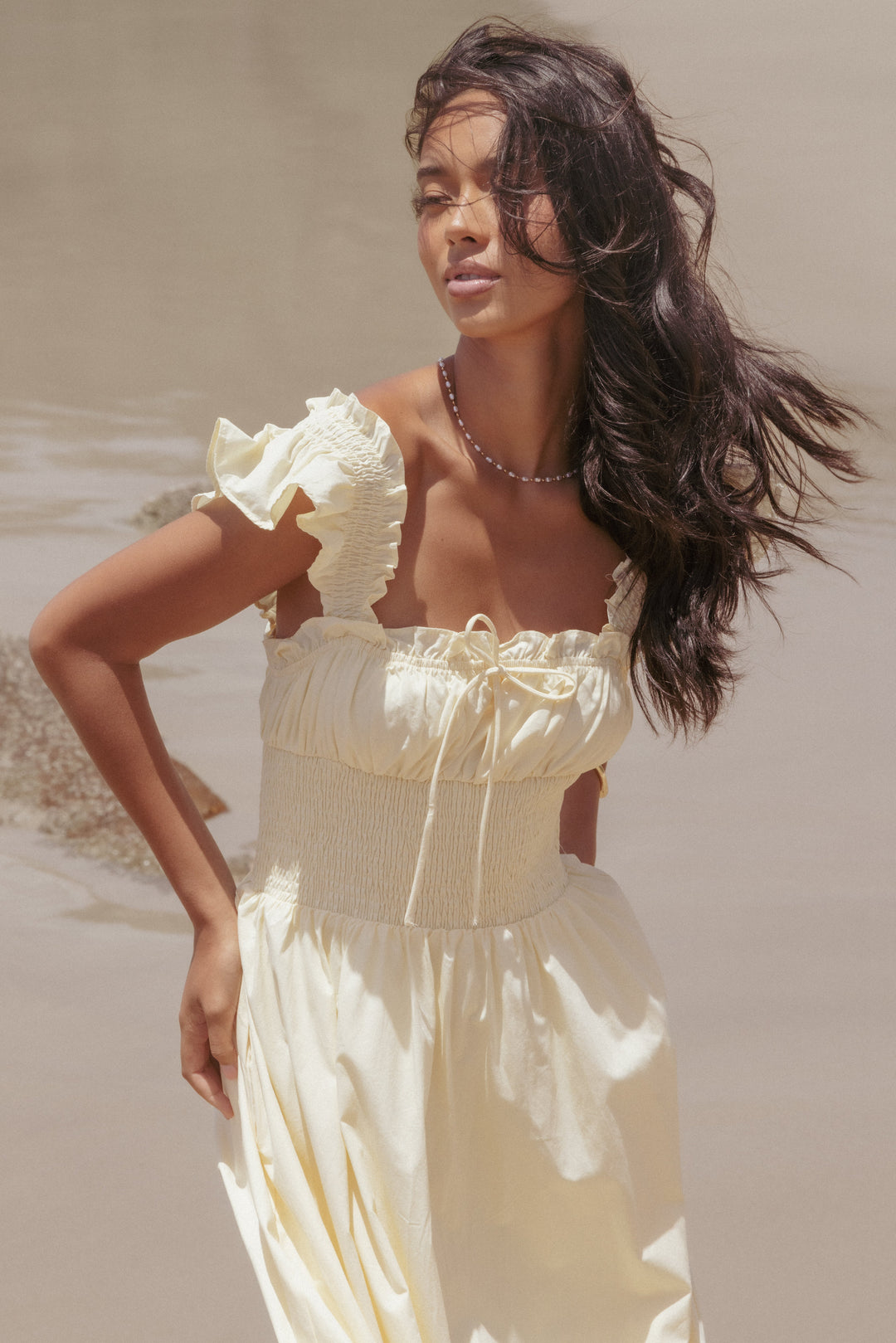 Bronte Midi Dress - Butter Yellow