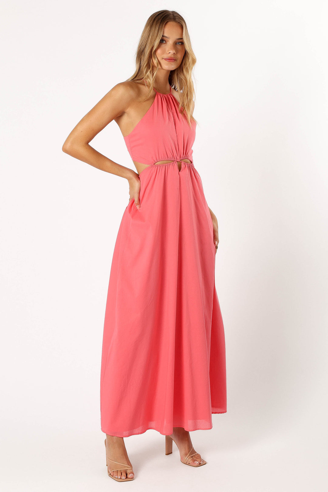 Carton Halterneck Maxi Dress - Watermelon