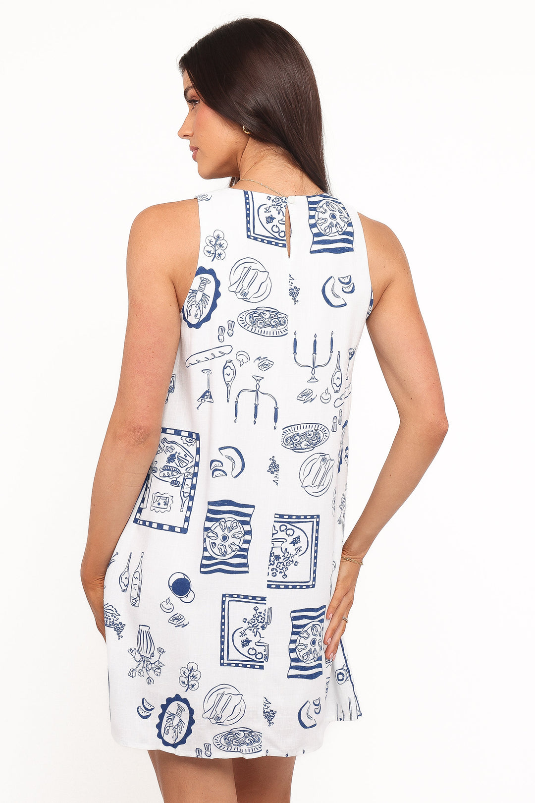 Chester Mini Dress - Chantal Blue Print