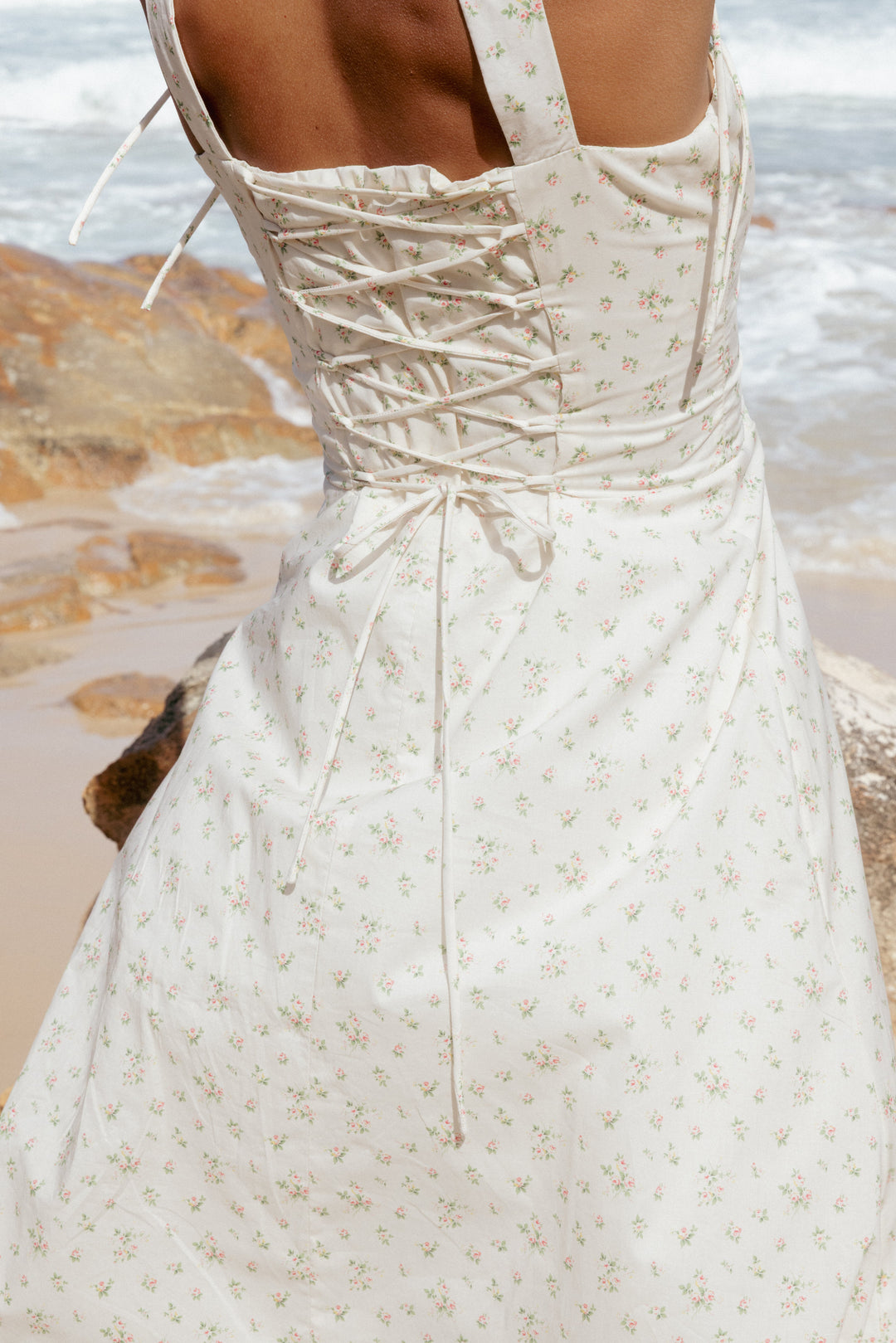 Clarissa Midi Dress - White Betty