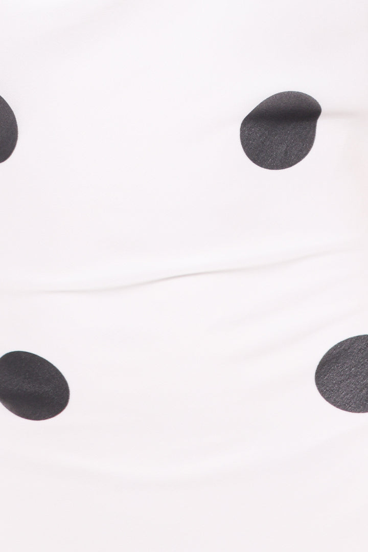Collette Maxi Dress - White Polka Dot