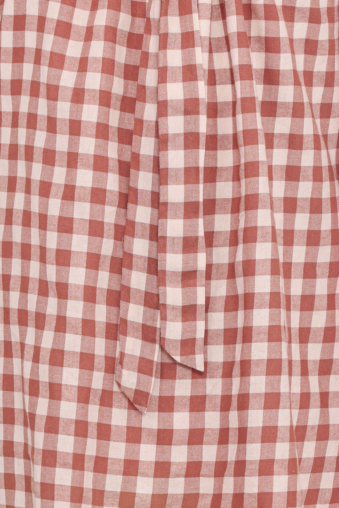 Costa Mini Dress - Tan Gingham