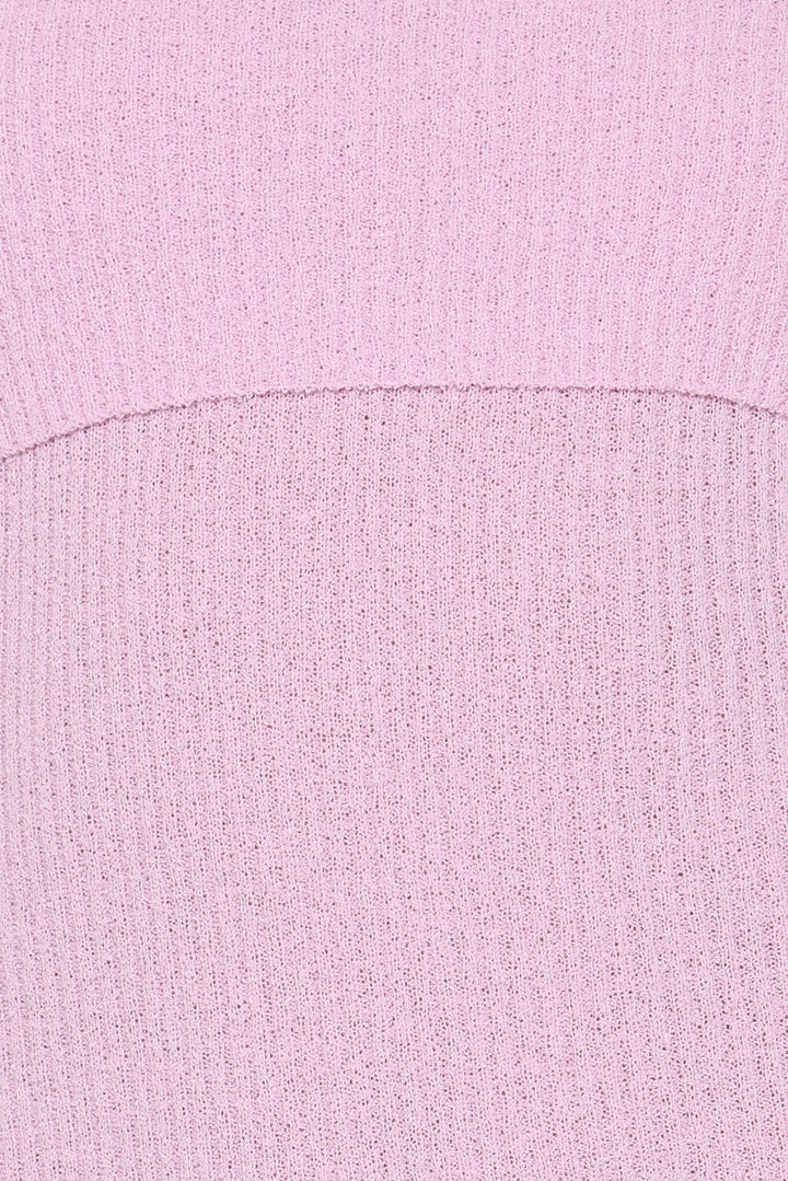 Domitia Off Shoulder Knit Dress - Purple