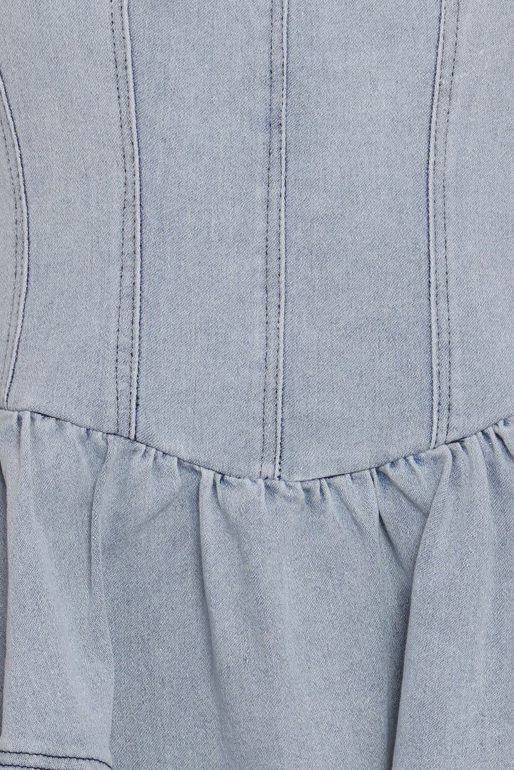 Ellen Strapless Mini Dress - Light Denim