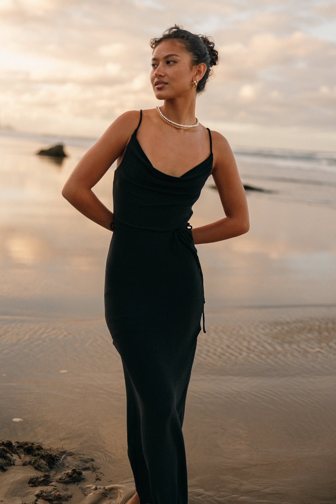 Emily Midi Dress - Black
