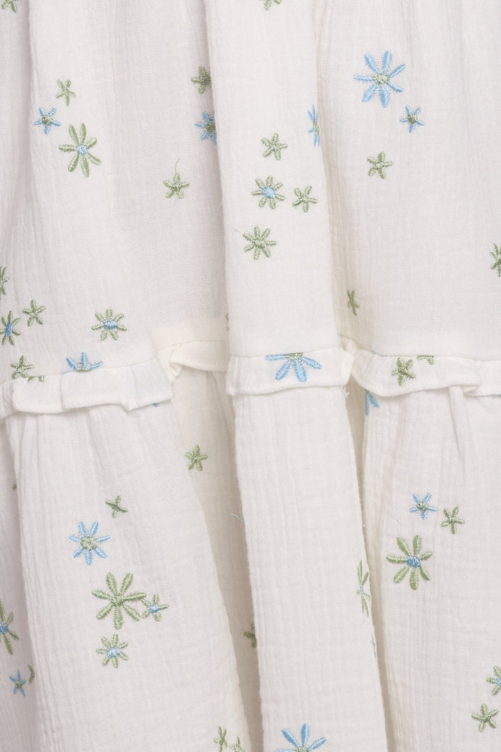 Erica Mini Dress - White Floral