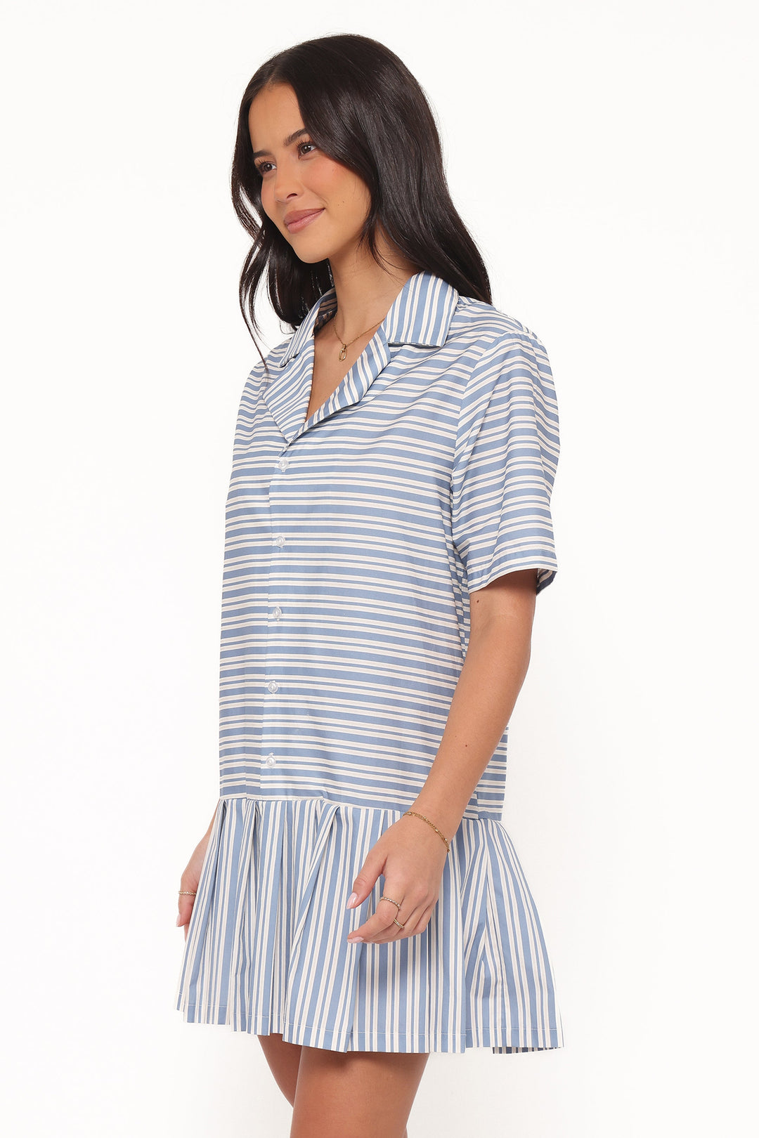 Fraser Mini Dress - Blue Stripe