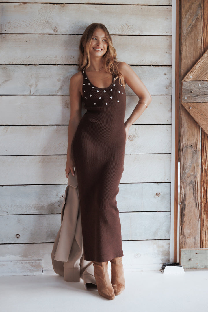 Gabby Maxi Dress - Brown