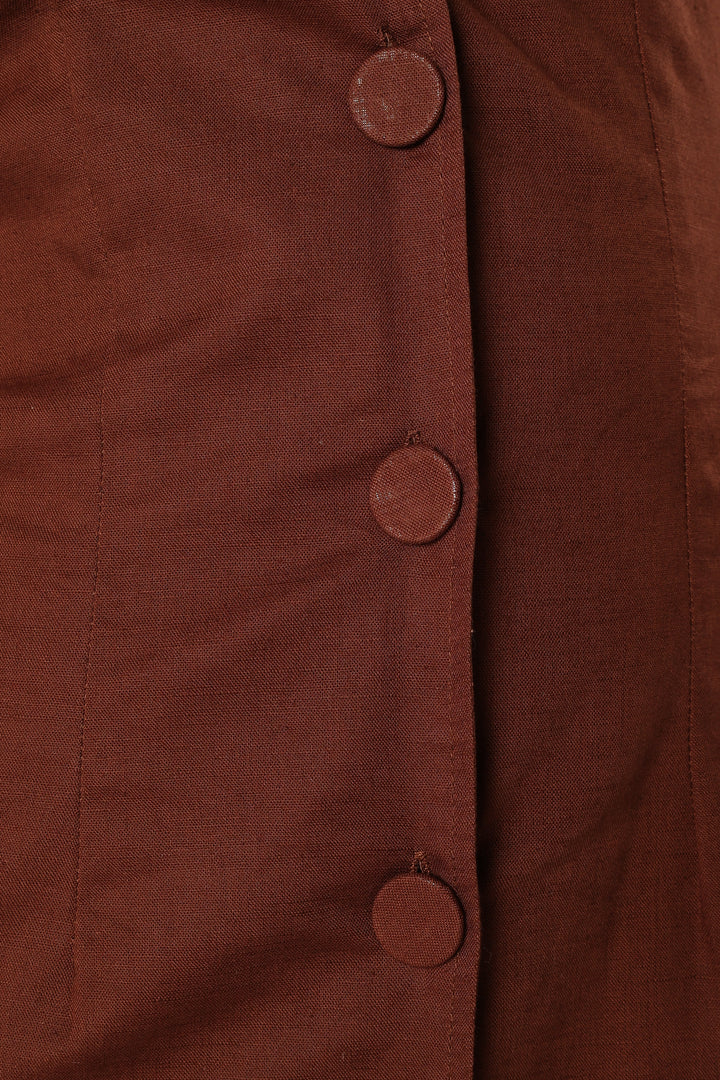 Galia Midi Dress - Chocolate