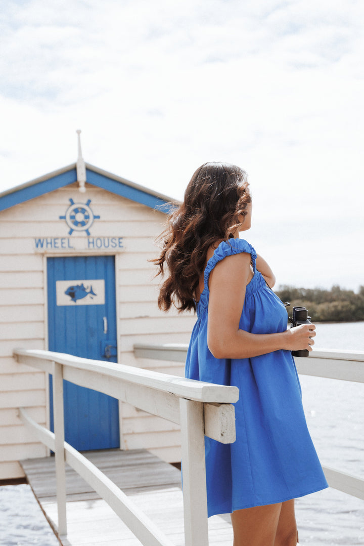 Helia Mini Dress - Cobalt Blue
