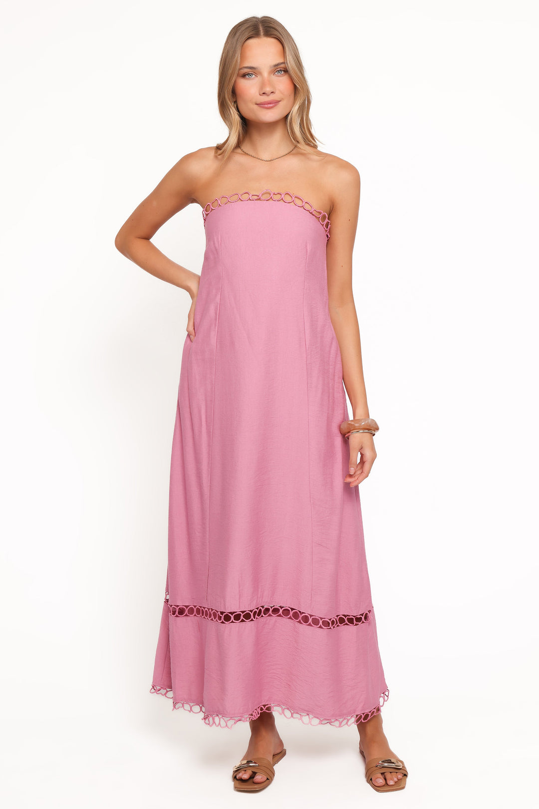 Holly Midi Dress - Pink