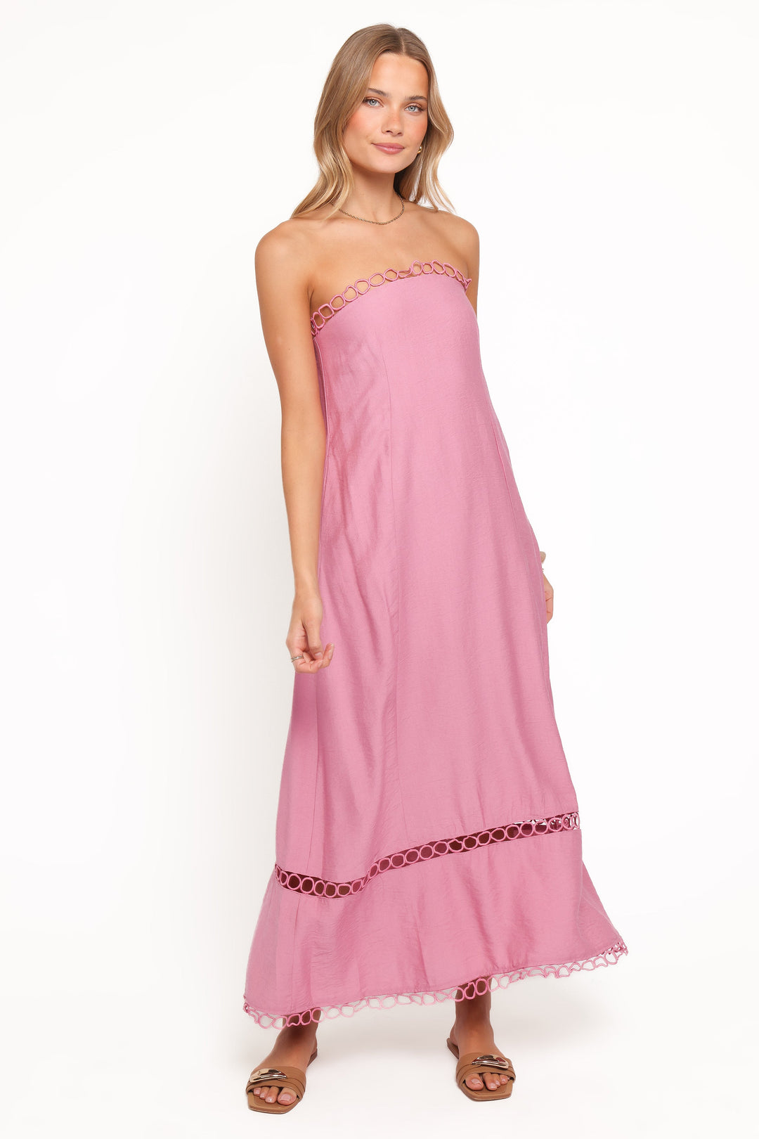 Holly Midi Dress - Pink