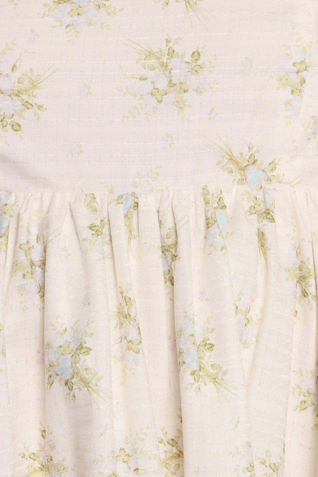 Indira Mini Dress - Ivory Blue Floral