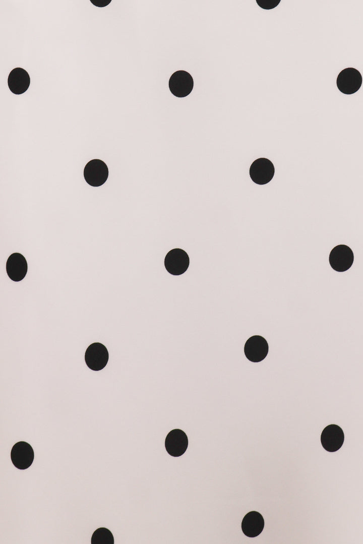 Jamila Midi Dress - White Polka Dot