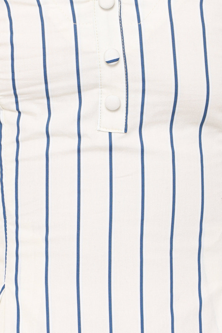 Jordin Maxi Dress - Ivory/Blue Stripe