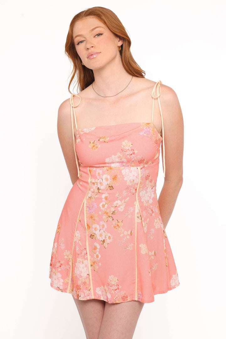 Josiana Mini Dress - Pink Floral