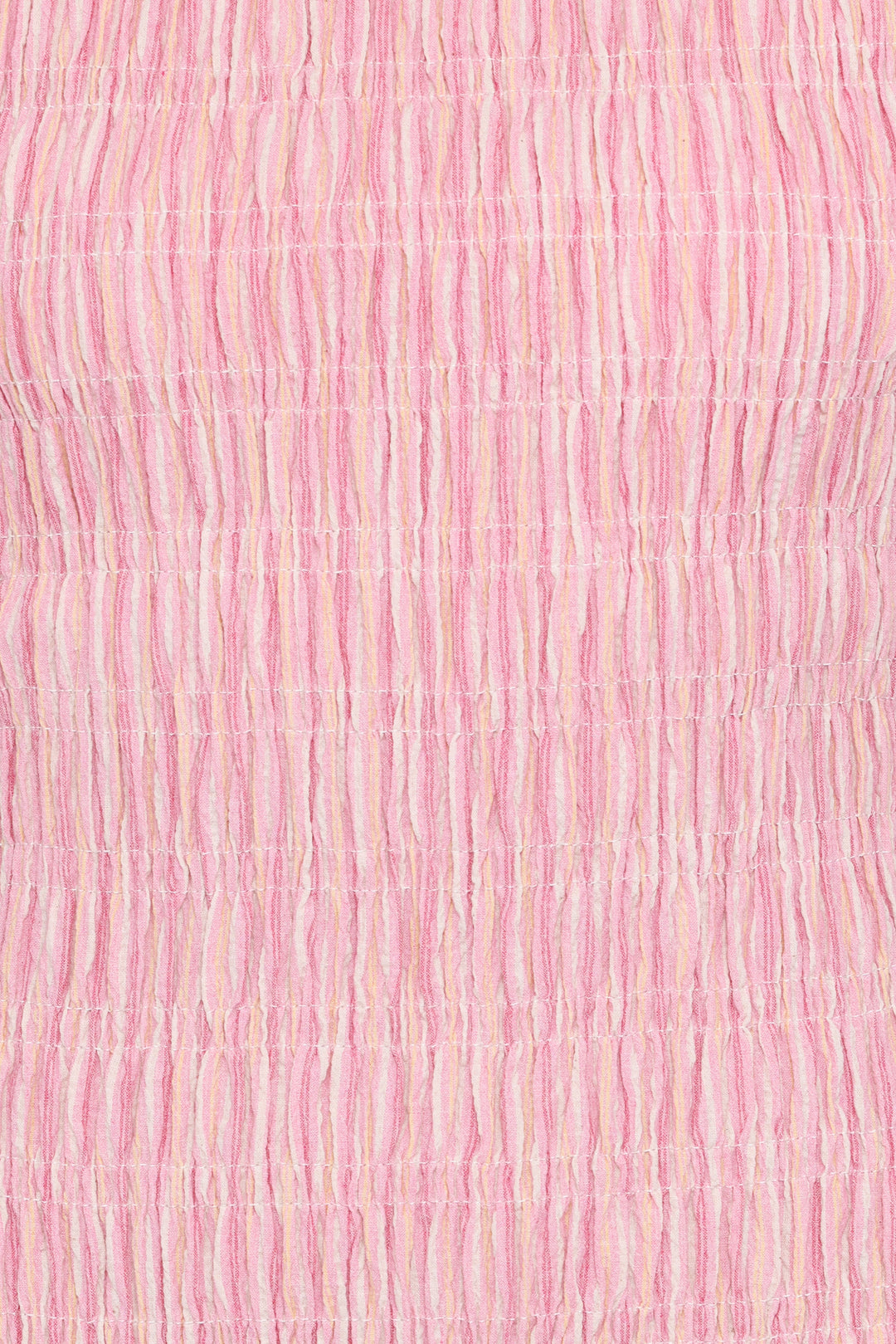 Kaelyn Gather Mini Dress - Pink Stripe