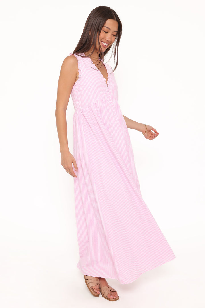 Kalan Maxi Dress - Pink Stripe