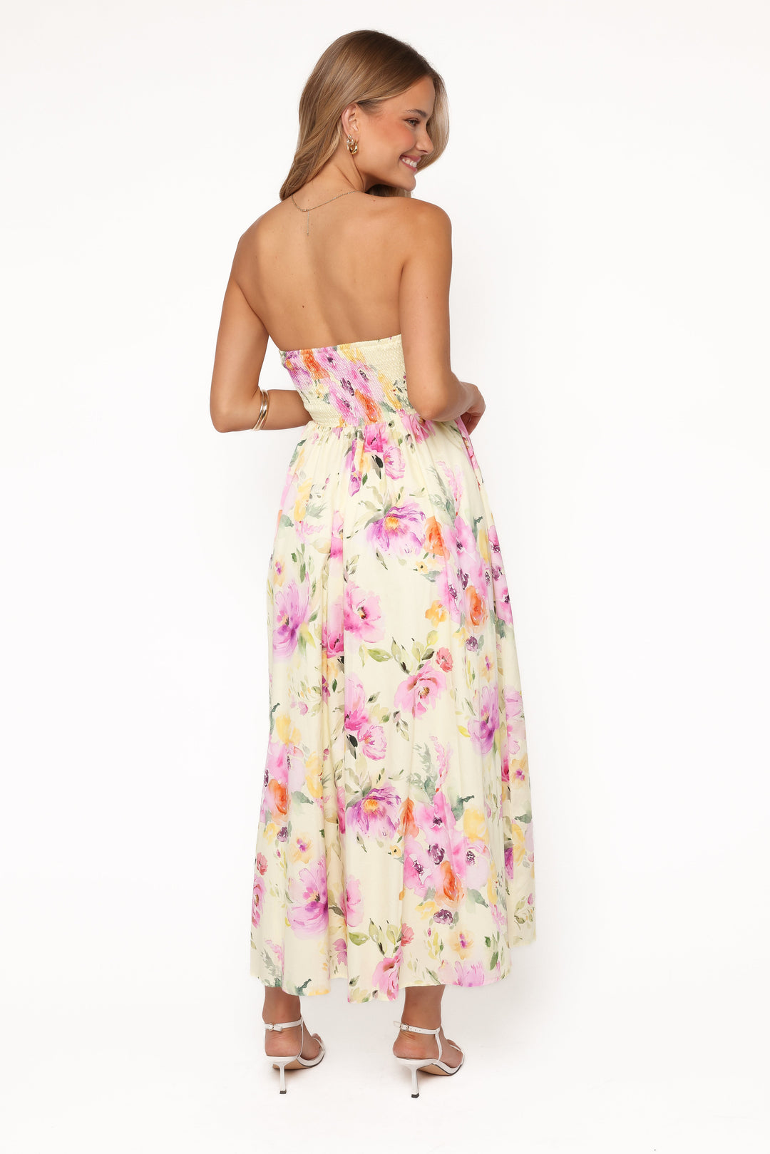 Kayt Strapless Dress - Yellow Petunia