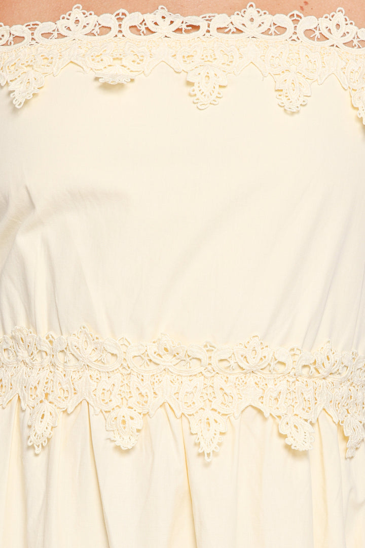 Kiana Midi Dress - Pale Yellow
