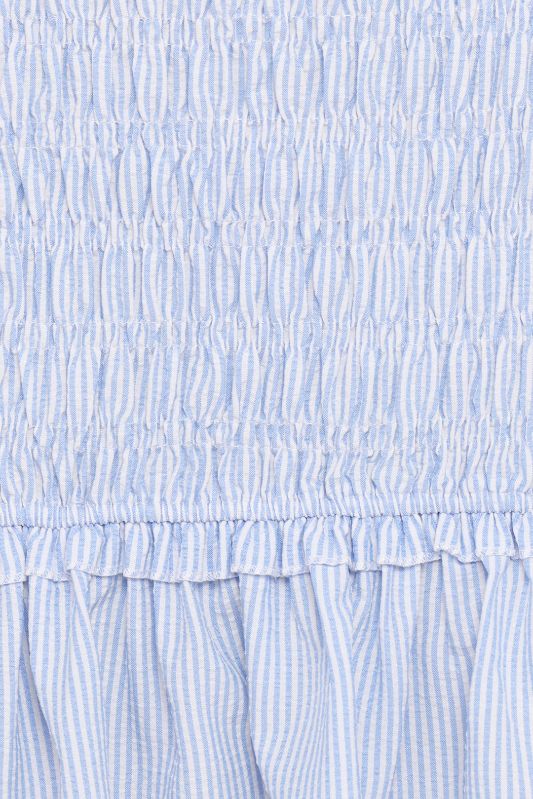 Kiki Smocked Mini Dress - Blue Stripe