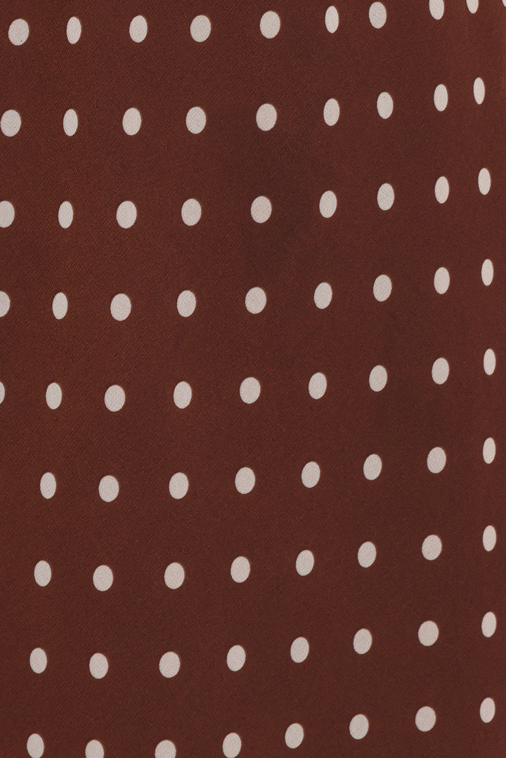 Kimberly Mini Dress - Brown Polka Dot
