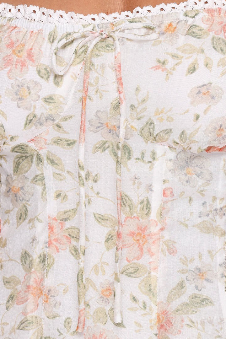 Lavia Mini Dress - White Multi Floral