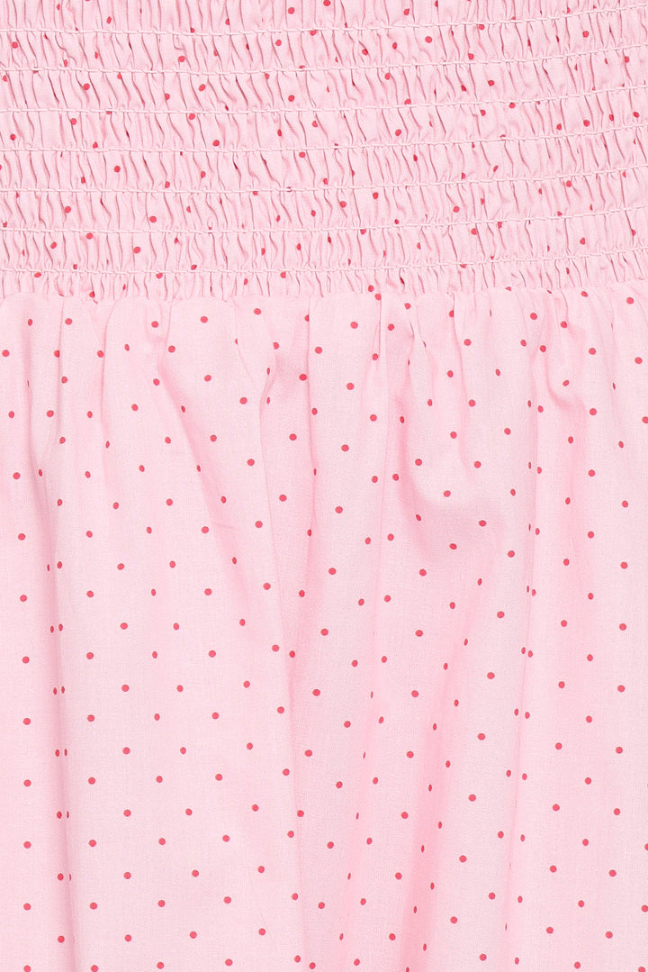 Leticia Midi Dress - Pink Polka Dot